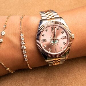 Jacquie Aiche Rose Gold and Silver Women's Watch EUC